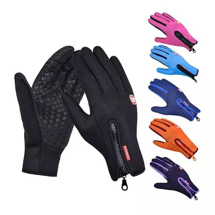 “Anti-slip motorcycle gloves in blue, purple, black, and orange – MyGiftora”