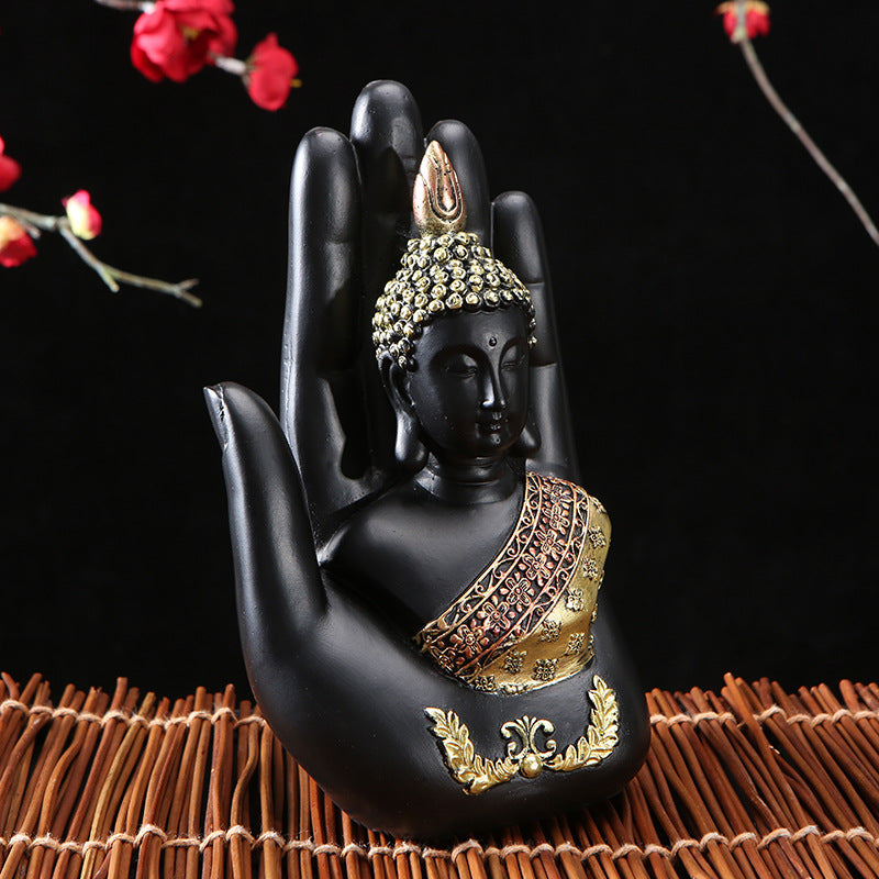Green resin Buddha desk statue for meditation, Feng Shui home décor, and meaningful gifting – MyGiftora