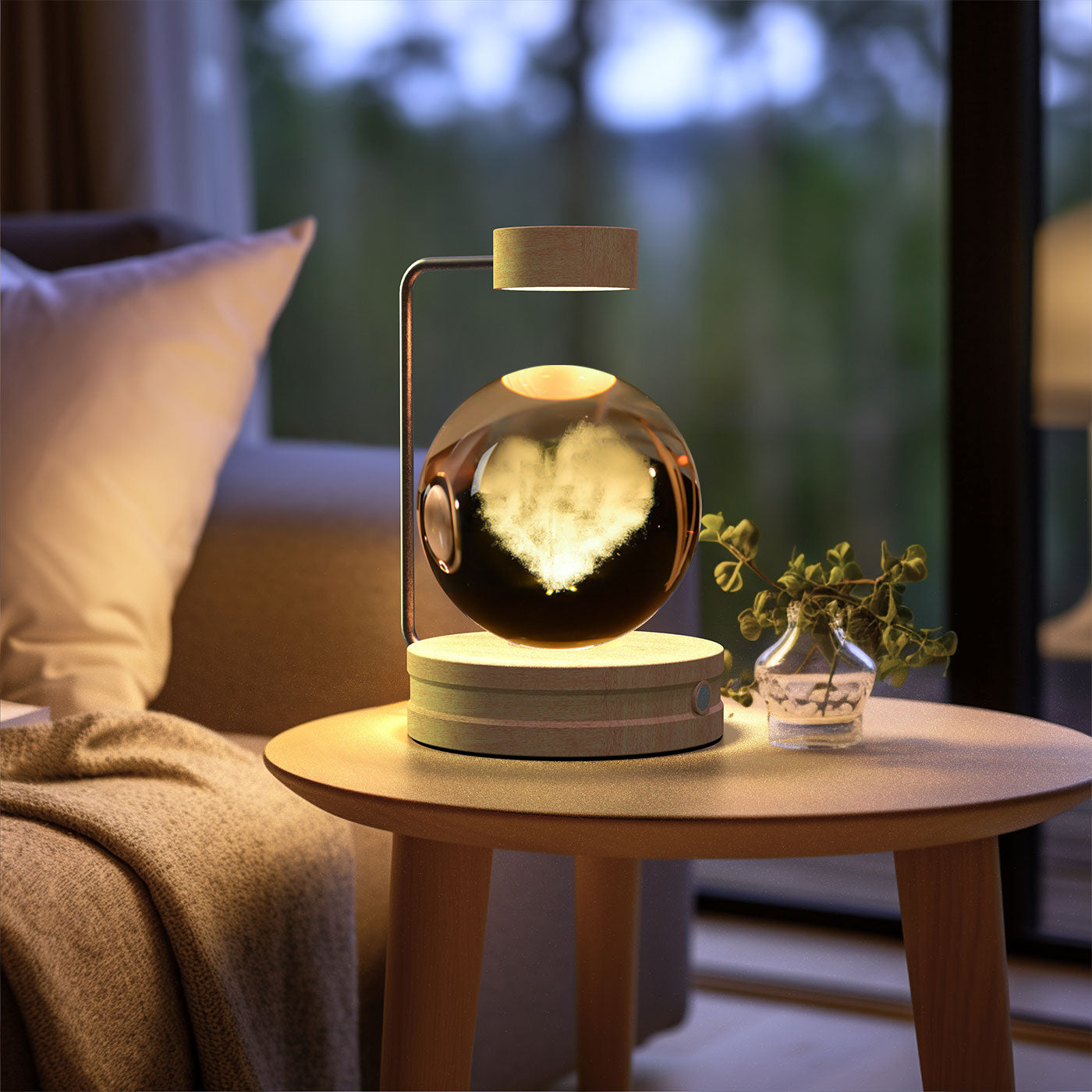 Cosmic Crystal Dinosaur Night Light – 3D Engraved Warm Bedside Lamp (USB Touch)