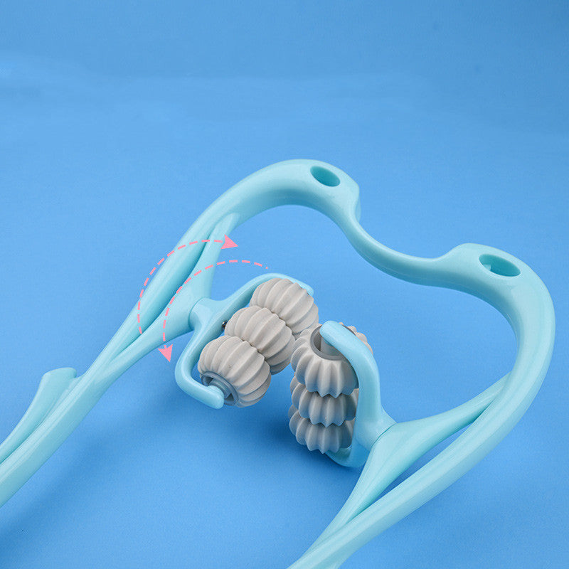 6-Roller Manual Neck Massager – Deep Tissue Roller for Pain Relief & Relaxation