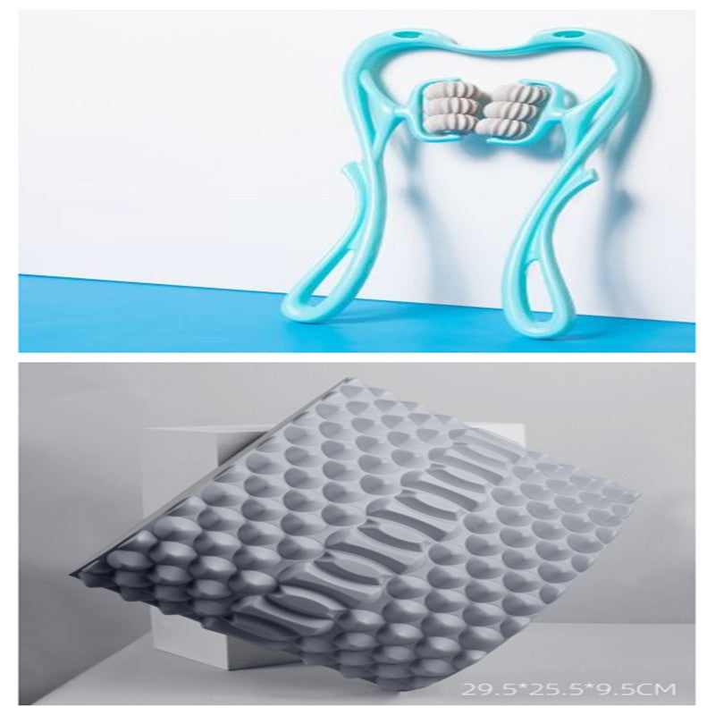 6-Roller Manual Neck Massager – Deep Tissue Roller for Pain Relief & Relaxation