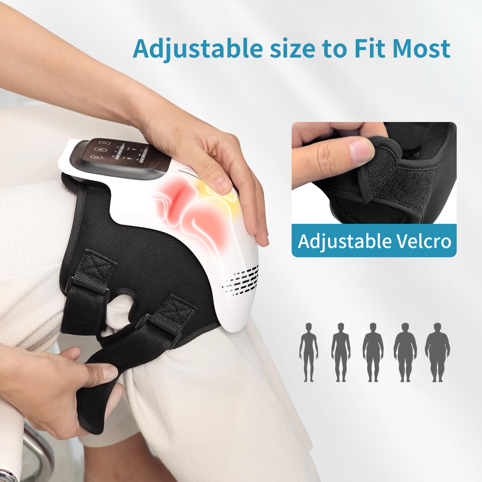 Intelligent Heating & Kneading Knee Massager – Rechargeable Infrared Pain Relief Device