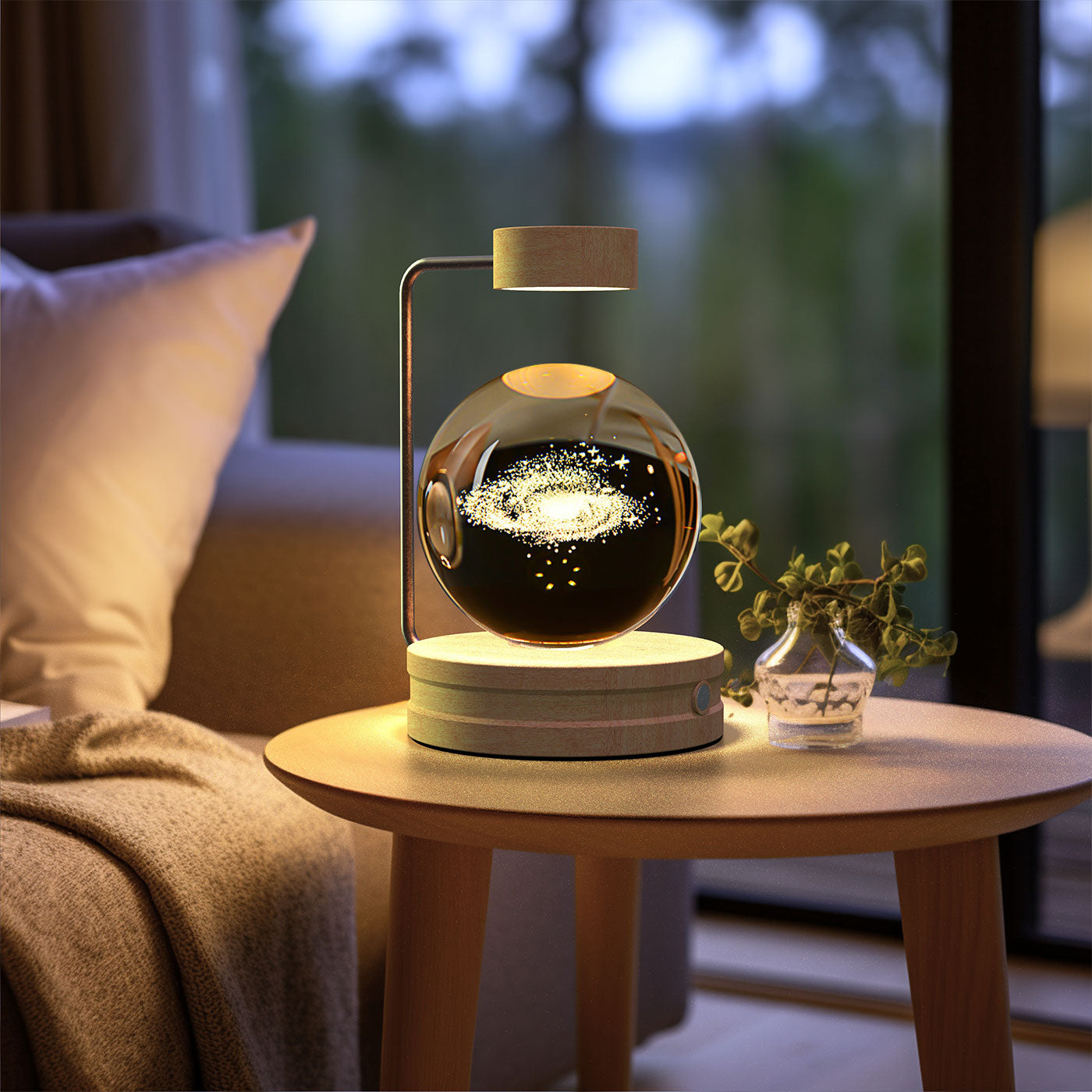 Cosmic Crystal Dinosaur Night Light – 3D Engraved Warm Bedside Lamp (USB Touch)