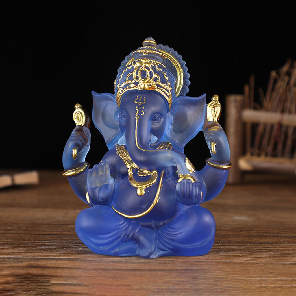 Creative Resin Ganesh Ji Aura Décor – Divine Spiritual Home Decoration Statue (Handcrafted Design)