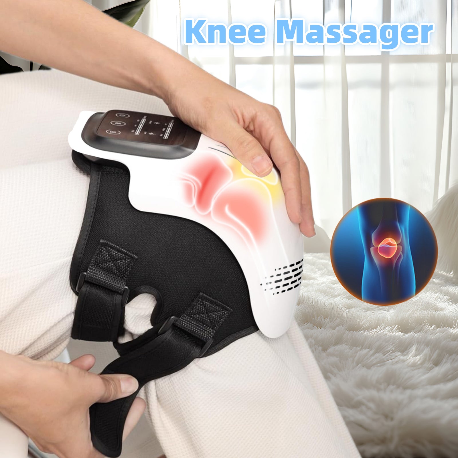 “Intelligent heating and kneading knee massager with infrared and vibration”