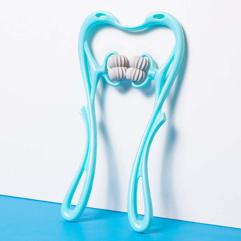 6-Roller Manual Neck Massager – Deep Tissue Roller for Pain Relief & Relaxation