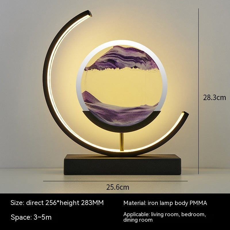 Chinese Hourglass Glass Table Lamp – Aesthetic Sand Glow Décor