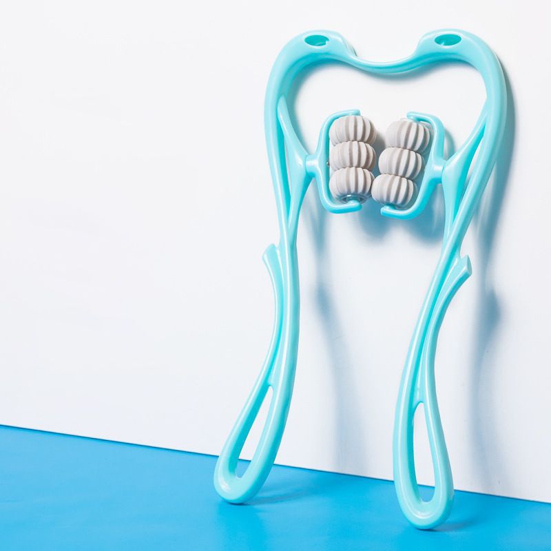 6-Roller Manual Neck Massager – Deep Tissue Roller for Pain Relief & Relaxation