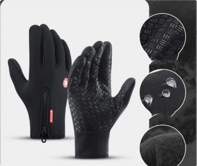 Winter Touchscreen Riding Gloves – Waterproof Anti-Slip Fleece Sports Gloves