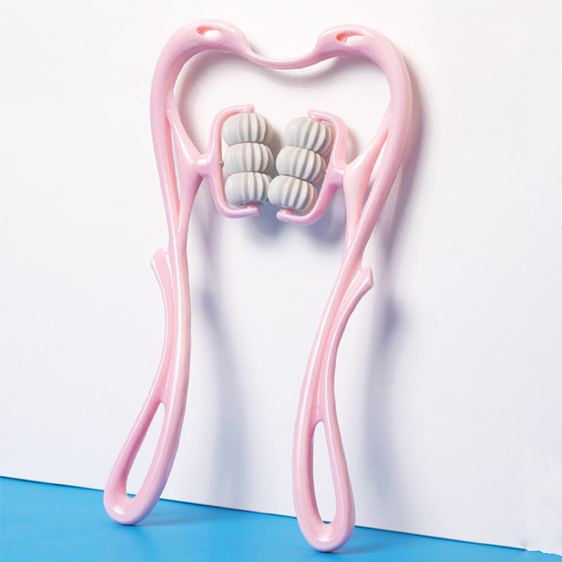 6-Roller Manual Neck Massager – Deep Tissue Roller for Pain Relief & Relaxation